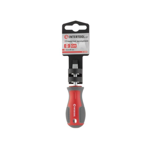 Викрутка шлицьова, SL6,0×38 мм, Cr-V INTERTOOL VT-3309