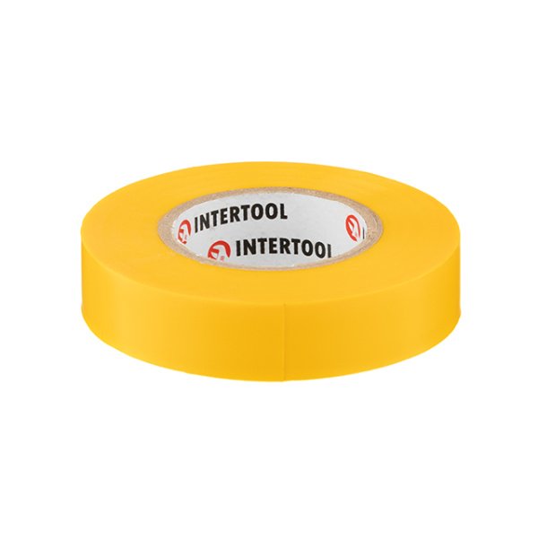Стрічка ізоляційна 0.15мм*17мм*20м жовта INTERTOOL IT-0052
