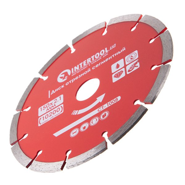 Диск відрізний сегментний алмазний, 150мм, 22-24% INTERTOOL CT-1008