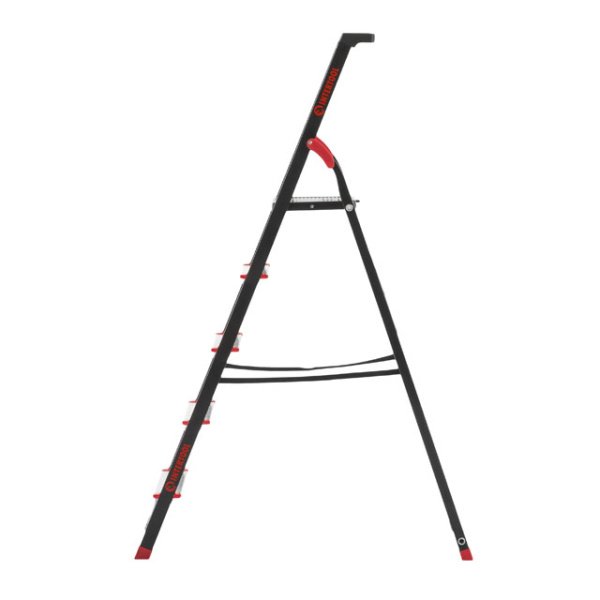 Драбина 5 сходинок, лоток для інвентарю, сталевий профіль, висота верхньої сходинки 1064мм, 457х893х1568мм, 150кг INTERTOOL LT-0055