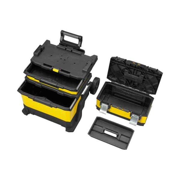 Ящик металлопластмассовий Rolling Workshop, розміри 568x730x389 мм, на колесах STANLEY 1-95-621
