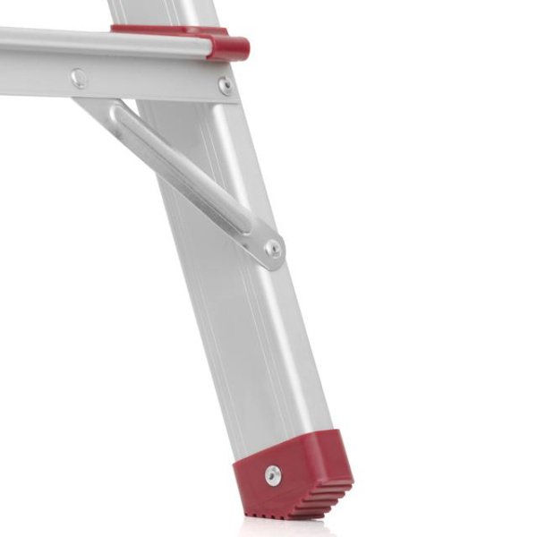 Драбина алюмінієва двостороння, 5 сходинок, висота: 1094 мм, 150 кг INTERTOOL LT-1105