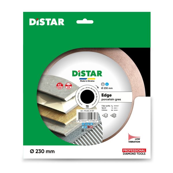 Круг алмазний вiдрiзний Distar 1A1R 230x1,4/1/1,6x25x25,4 Edge