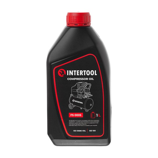 Олива компресорна, 1 л, ISO 100 INTERTOOL FS-0005