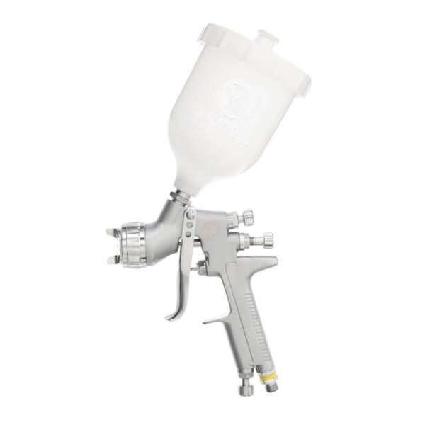 Фарбопульт пневматичний LVMP професійний, форсунка 1.4мм, верхній пластиковий бачок 600 мл., 2бар INTERTOOL PT-0115