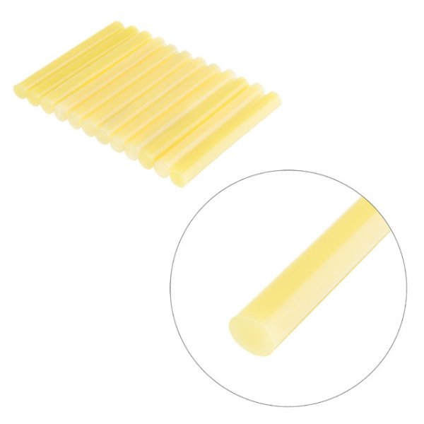 Комплект клейових стрижнів жовтих, 11,2×100 мм, 12 шт. INTERTOOL RT-1049
