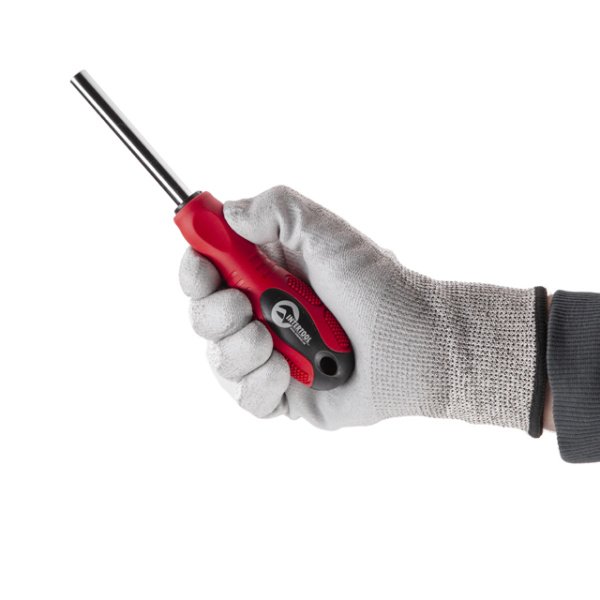 Викрутка магнітна 1/4", 10*50 мм, з комплектом насадок 15 од., CrV INTERTOOL HT-0415