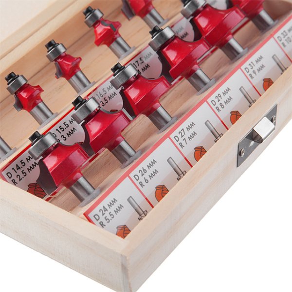 Набір фрез калювальних, 12 шт INTERTOOL HT-0077