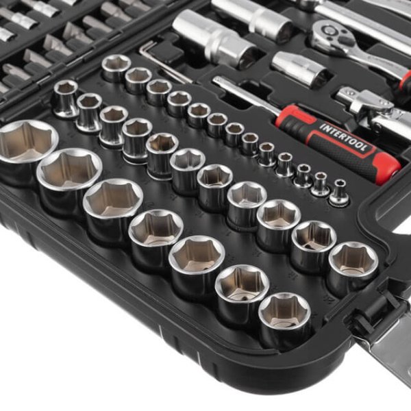 Набір інструментів 1/2" & 1/4", 94 од., Cr-V INTERTOOL ET-8094