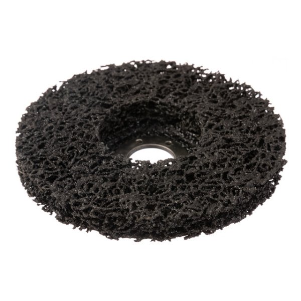 Диск зачисний зі спіненого абразиву, чорний, 125×22,2×13 мм, P46, T27, 7600 об/хв INTERTOOL BT-0602