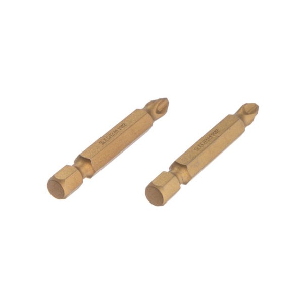 Комплект викруткових насадок, PH2, 1/4"×50 мм, Titanium, S2, 2 од., STORM INTERTOOL VT-0233