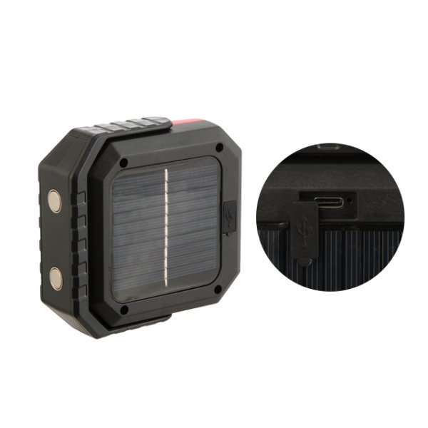 Ліхтар робочий WORKLIGHT, 1 COB, 470 лм, магніт, сонячна панель, STORM INTERTOOL LB-0215