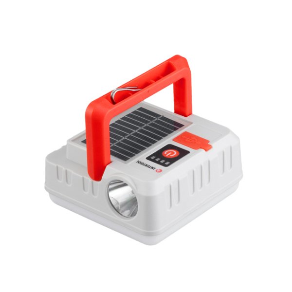 Ліхтар кемпінговий, 1 LED + 28 SMD, 300 лм, сонячна панель, PowerBank INTERTOOL LB-0216