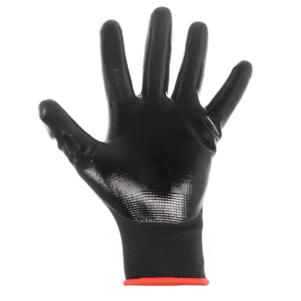 Рукавичка трикотажна з гладким нітриловим покриттям, синтетична, 8", STORM INTERTOOL SP-0186