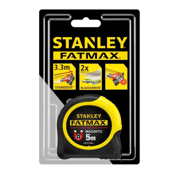 Рулетка вимірювальна FatMax Blade Armor довжиною 5 м, шириною 32 мм, магнітна STANLEY FMHT0-33864