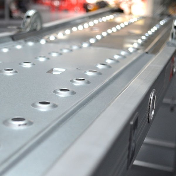 Драбина алюмінієва багатофункціональна трансформер, 4×4 сходинки, 4,70 м, 150 кг INTERTOOL LT-0029