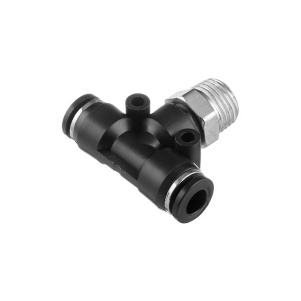 З'єднання цангове Т-образне для поліуретанових та ін. шлангів 6×6 мм, 1/4" зовнішня різьба INTERTOOL PT-2351