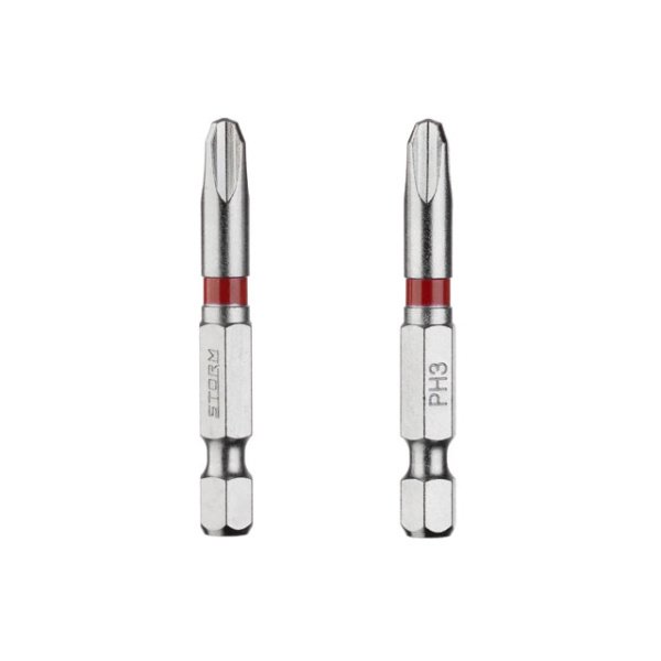 Комплект викруткових насадок PH3 1/4" * 50мм, S2, уп. 2 од., STORM INTERTOOL VT-0213