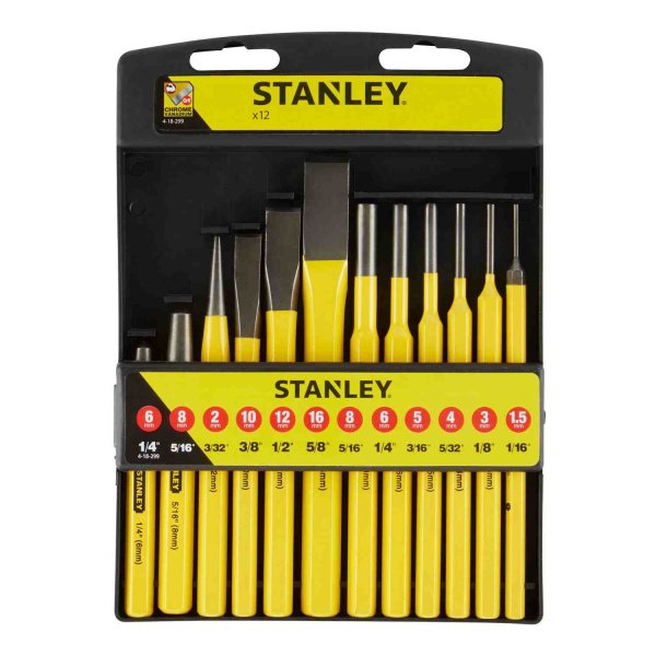 Набір з дванадцяти бородків і зубил слюсарних STANLEY 4-18-299