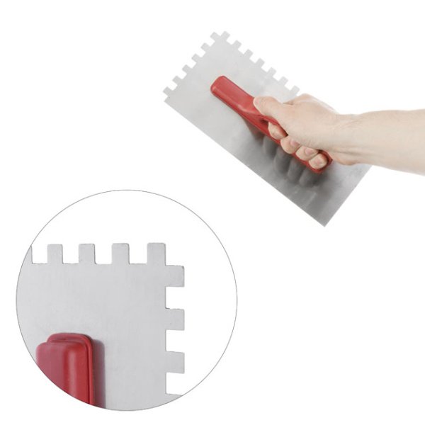 Затирачка сталева оцинкована 280*130мм, 10*10мм INTERTOOL KT-0007