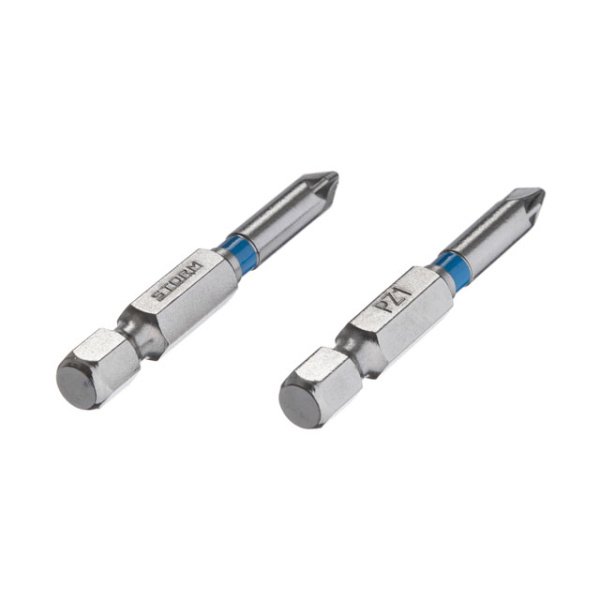 Комплект викруткових насадок PZ1 1/4" * 50мм, S2, уп. 2 од., STORM INTERTOOL VT-0214
