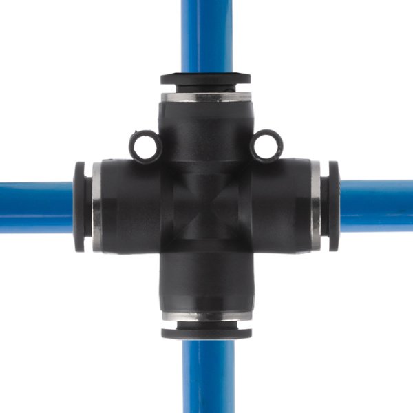 З'єднання цангове Х-образне для поліуретанових та ін. шлангів 10 мм INTERTOOL PT-2368