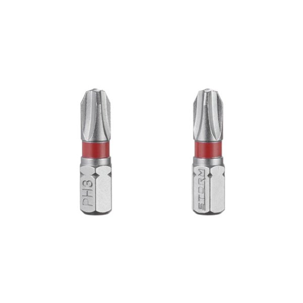 Комплект викруткових насадок, PH3, 1/4"×25 мм, S2, 2 од., STORM INTERTOOL VT-0219