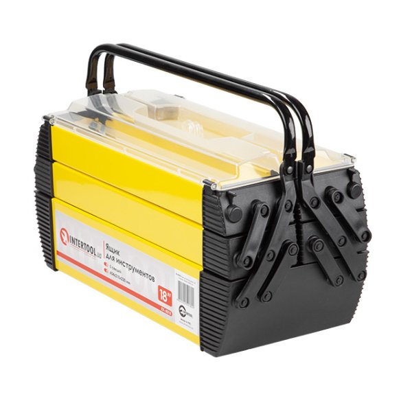 Ящик для  інструментів18", 5 секций, 454*210*230 мм INTERTOOL BX-5018