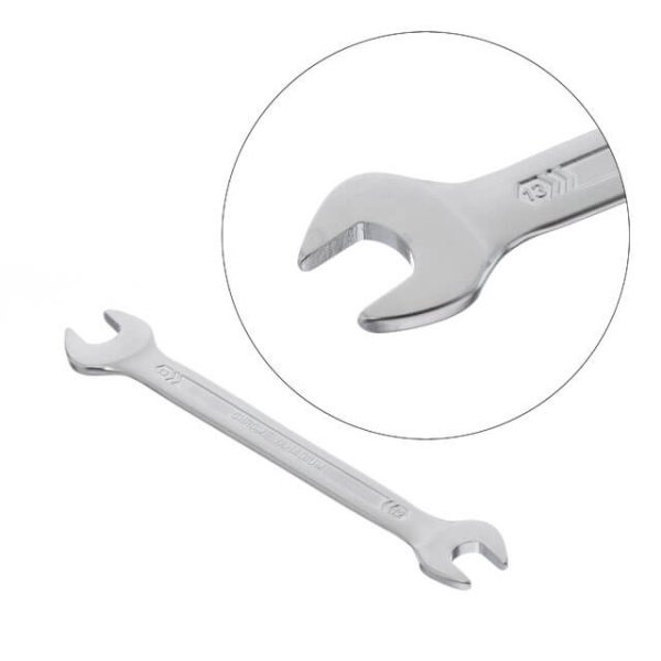 Ключ ріжковий 12-13 мм CrV, покриття сатин-хром PROF DIN3113 INTERTOOL XT-1112