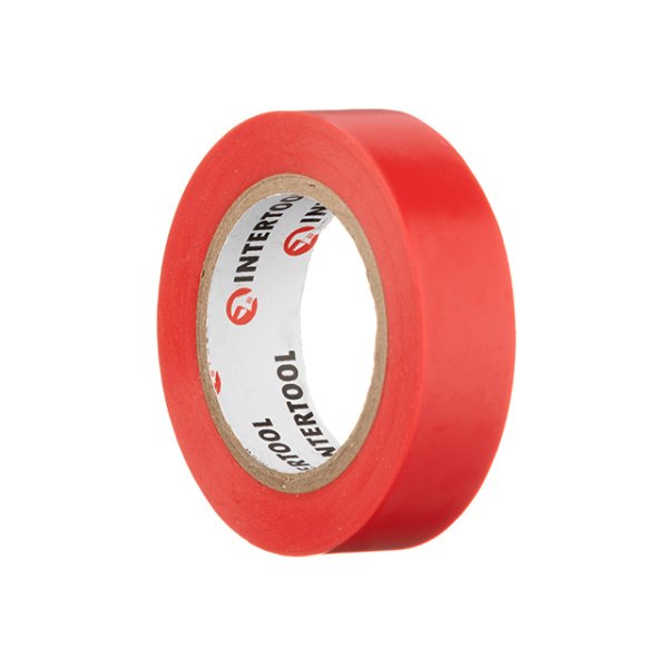 Стрічка ізоляційна 0.15мм*17мм*10м червона INTERTOOL IT-0030