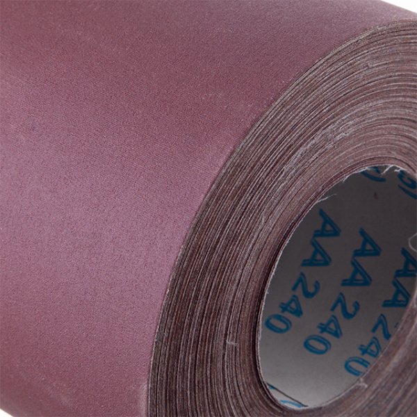 Шкурка шліфувальна, тканинна основа, К240, 200 мм × 50 м INTERTOOL BT-0725