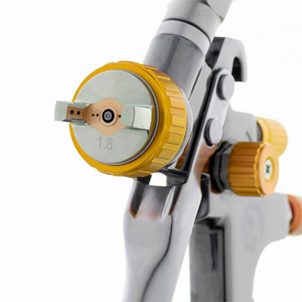 Фарбопульт пневматичний LVLP BRONZE професійний, форсунка 1.8мм, верхній пластиковий бачок 600мл., 1.5бар INTERTOOL PT-0136