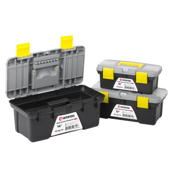 Комплект ящиків для інструментів, 3 од. (BX-0310 10", BX-0312 12", BX-0314 14") INTERTOOL BX-0303