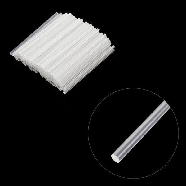 Комплект клейових стрижнів прозорих, 7,4×200 мм, уп. 1 кг INTERTOOL RT-1036