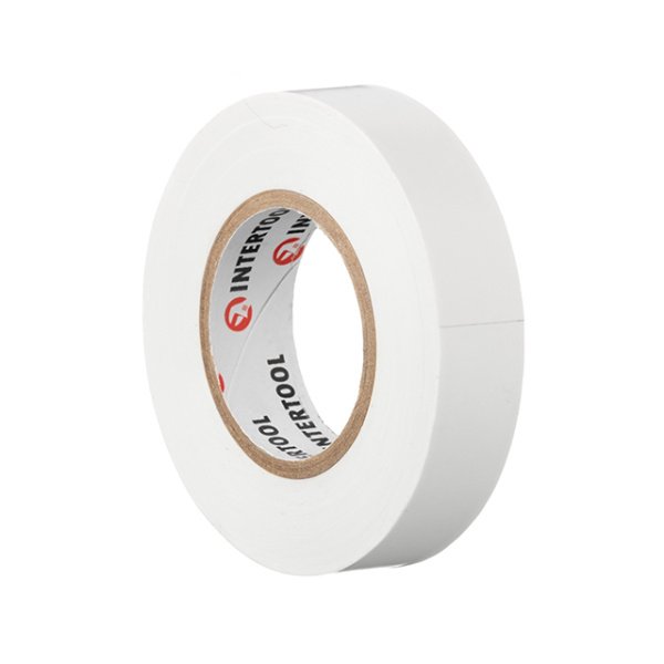 Лента изоляционная 0.15мм*17мм*20м белая INTERTOOL IT-0053