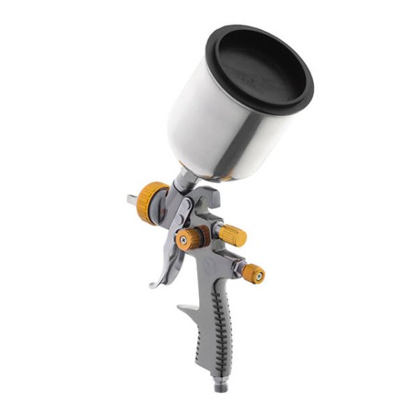 Фарбопульт пневматичний LVLP BRONZE, професійний, форсунка: 1,8 мм, верхній металевий бачок: 600 мл, 1,5 бар INTERTOOL PT-0135