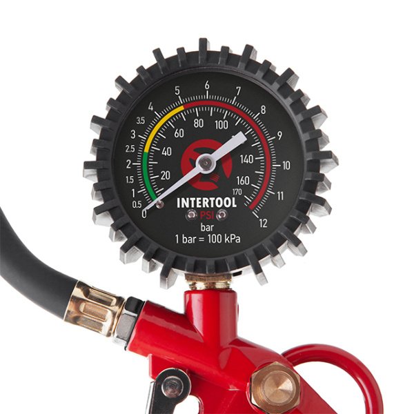 Пістолет для підкачування коліс із 63 мм манометром (блістер) INTERTOOL PT-0503