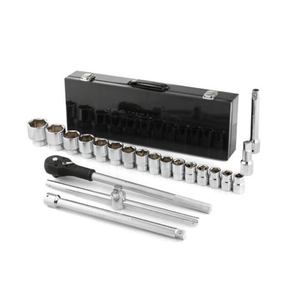 Набір інструментів STORM, 3/4", Cr-V, 21 од., головки: 19-50 мм INTERTOOL ET-8321
