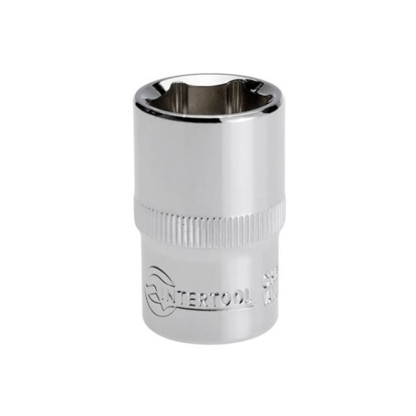 Головка шестигранна 1/2" 17*38 мм CrV INTERTOOL ET-0017