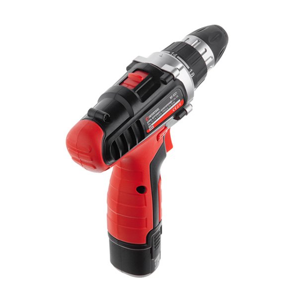 Дриль-шурупокрут акумуляторний, Li-Ion 12 В, 18 Nm, 1.5 Аг, 2 швидкості, 0-400/0-1500 об/хв., 2 акумулятори INTERTOOL WT-0321