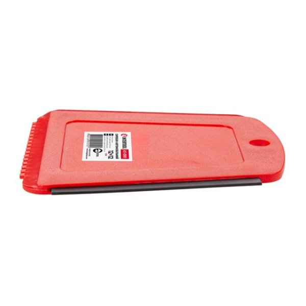 Скребок автомобільний для скла, з водосгоном, 12×12 см INTERTOOL AT-0101