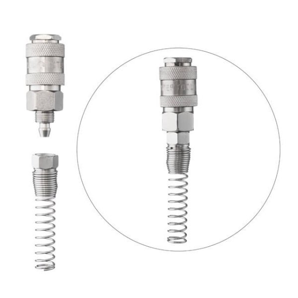 Швидкороз'ємне з'єднання з пружиною для спіральних і прямих шлангів 5,5×8 мм INTERTOOL PT-1830