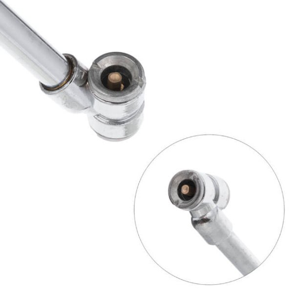 Подовжувач для накачування здвоєних та звичайних коліс двосторонній, з рукояткою та двома типами з'єднання (на шланг 8 мм і швидкороз'ємне з'єднання) INTERTOOL PT-0515