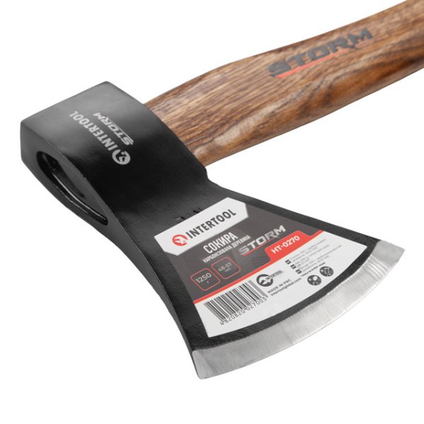 Сокира 1250 г, карбонізована ручка, 48-57 HRC STORM INTERTOOL HT-0270