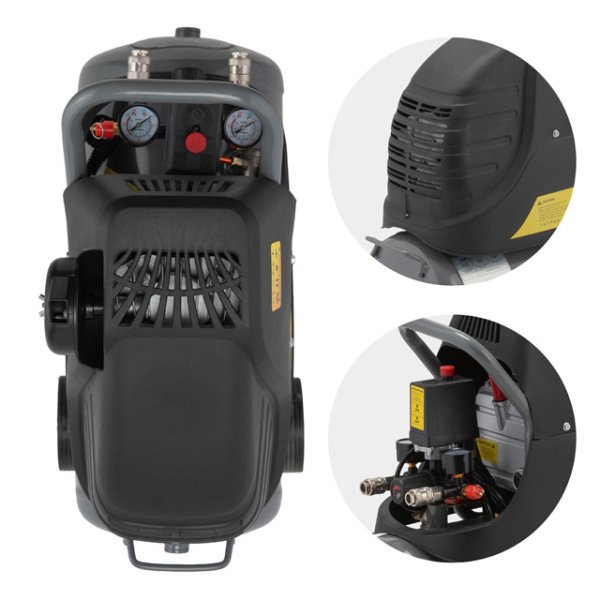 Компресор 24 л, 1.5 кВт, 220 В, 8 aтм, 206 л/хв. INTERTOOL PT-0009