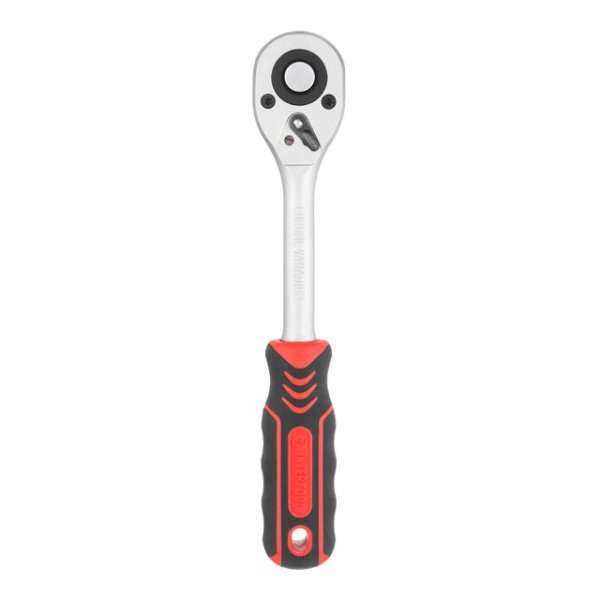 Рукоятка із храповим механізмом на 45 зубів 1/2'' (Проф) CrV INTERTOOL HT-2119