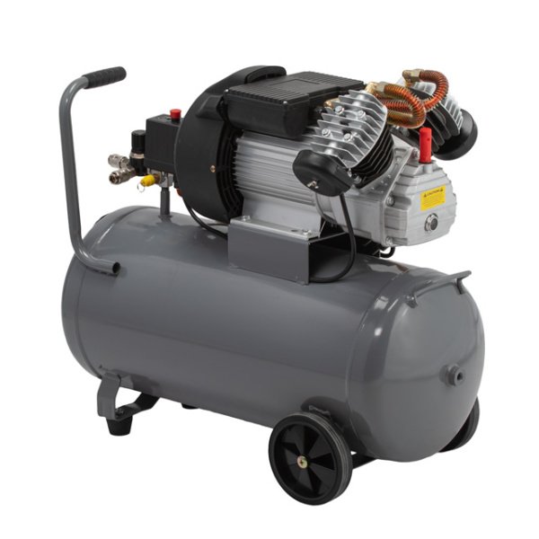 Компресор 50 л, 4 HP, 3 кВт, 220 В, 10 aтм, 420 л/хв, 2 циліндри. INTERTOOL PT-0007