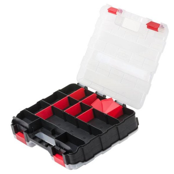 Пластиковий органайзер, двосторонній, 12.5", 2 в 1, 320*270*80 мм INTERTOOL BX-4022